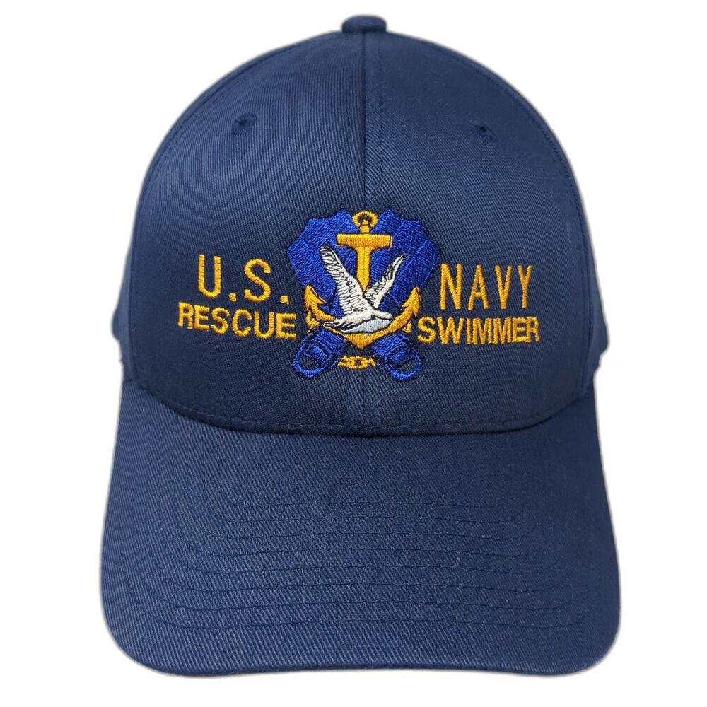 Port Authority U.S. Navy Rescue Swimmer Baseball Cap Blue XL Fitted Hat Military